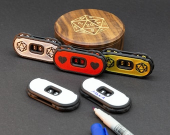 Hit Point and Game Point Counter - Multiple Colors - 3D Printed Tabletop, D&D, Pathfinder, Daggerheart, MtG, Roleplaying, Fantasy, Fidget