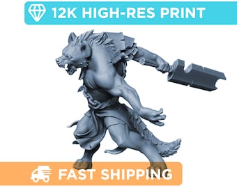 Gnoll Rotwalker | DnD Mini - Role Playing Miniature - D&D Pathfinder Fantasy RPG Mini - High Quality Resin Print for Tabletop Gaming