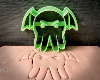 Cthulhu Cookie Cutter: 3D Printed PLA, Lovecraft Party Decor