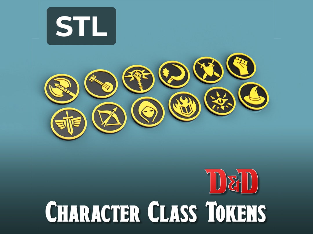 Dnd Character Class Token Set of 13 - 3D Printable STL Download for 5E ...