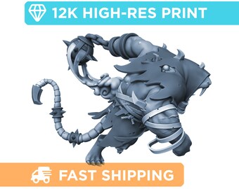 Plague Rat Ogre | DnD Mini - Role Playing Miniature - D&D Pathfinder Fantasy RPG Mini - High Quality Resin Print for Tabletop Gaming