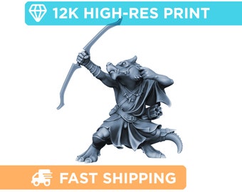 Kobold Archer | DnD Mini - Role Playing Miniature - D&D Pathfinder Fantasy RPG Mini - High Quality Resin Print for Tabletop Gaming