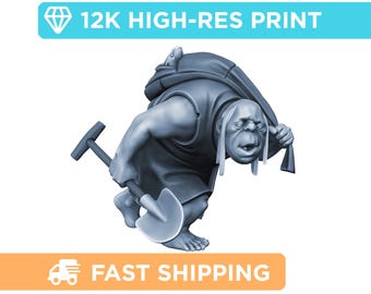 Grave Digger 1 | DnD Mini - Role Playing Miniature - D&D Pathfinder Fantasy RPG Mini - High Quality Resin Print for Tabletop Gaming