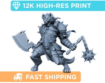 Gnoll Pack Lord | DnD Mini - Role Playing Miniature - D&D Pathfinder Fantasy RPG Mini - High Quality Resin Print for Tabletop Gaming