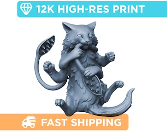 Baby Displacer Beast | Kitten | DnD Mini - Role Playing Miniature - D&D Pathfinder Fantasy RPG Mini - High Quality Print for Tabletop Gaming