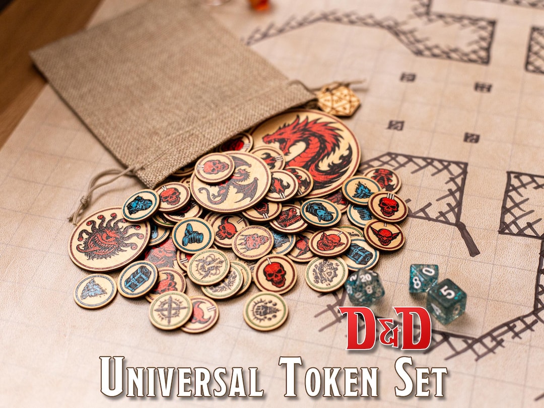 Homless Dnd Token Hardwood Dnd Tokens, 72 Token Set, Numbered Monsters, 1 Inch Grid and ...