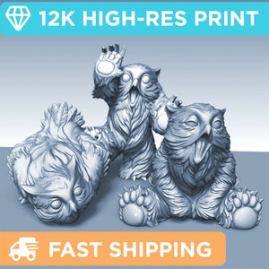 Owlbear Cubs | DnD Mini - Role Playing Miniature - D&D Pathfinder Fantasy RPG Mini - High Quality Resin Print for Tabletop Gaming