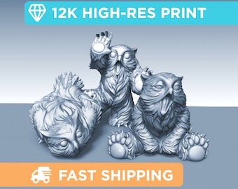 Owlbear Cubs | DnD Mini - Role Playing Miniature - D&D Pathfinder Fantasy RPG Mini - High Quality Resin Print for Tabletop Gaming