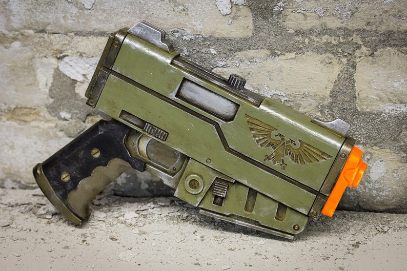 40K Imperial Bolter Pistol Cosplay Prop 3dprintable Model Etsy