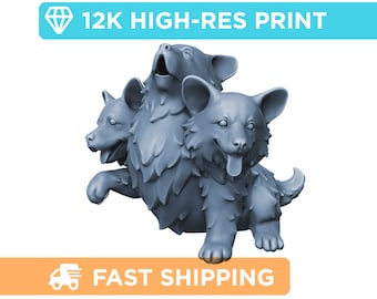 Baby Cerberus | DnD Mini - Role Playing Miniature - D&D Pathfinder Fantasy RPG Mini - High Quality Resin Print for Tabletop Gaming