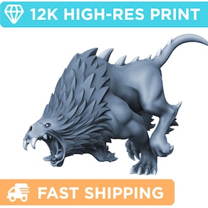 Kriegshund 2 | DnD Miniatur - 32mm Maßstab | D&D Pathfinder Fantasy RPG Mini | Detaillierter Resin-Druck für Rollenspiele