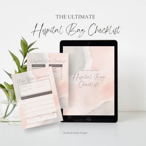 Hospital Bag Checklist, Printable Postpartum Checklist, Newborn Hospital Bag Checklist, Hospital Bag Printable, Printable Checklist