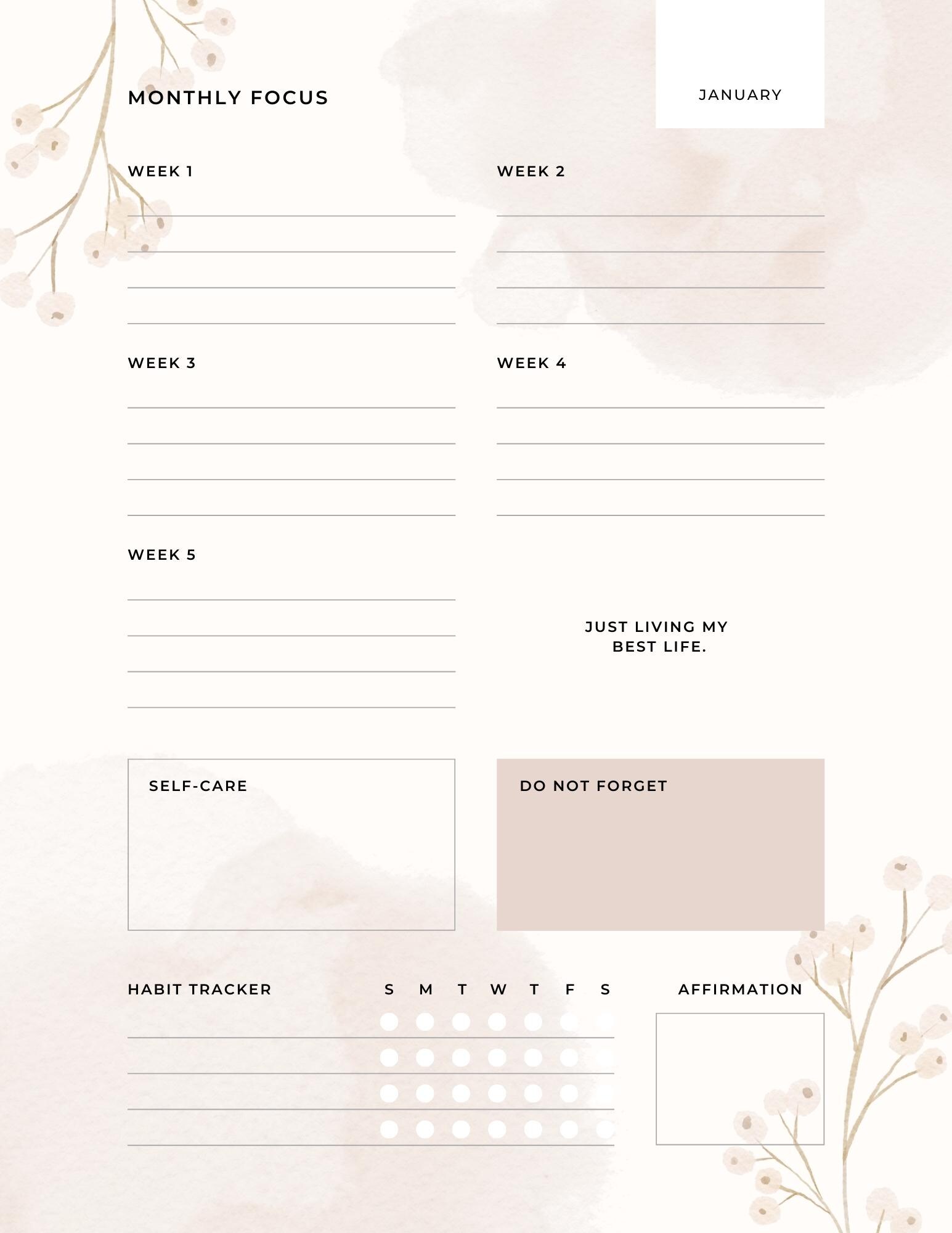 2025 Printable Planner, 2025 Weekly Planner Printable, Personalized ...