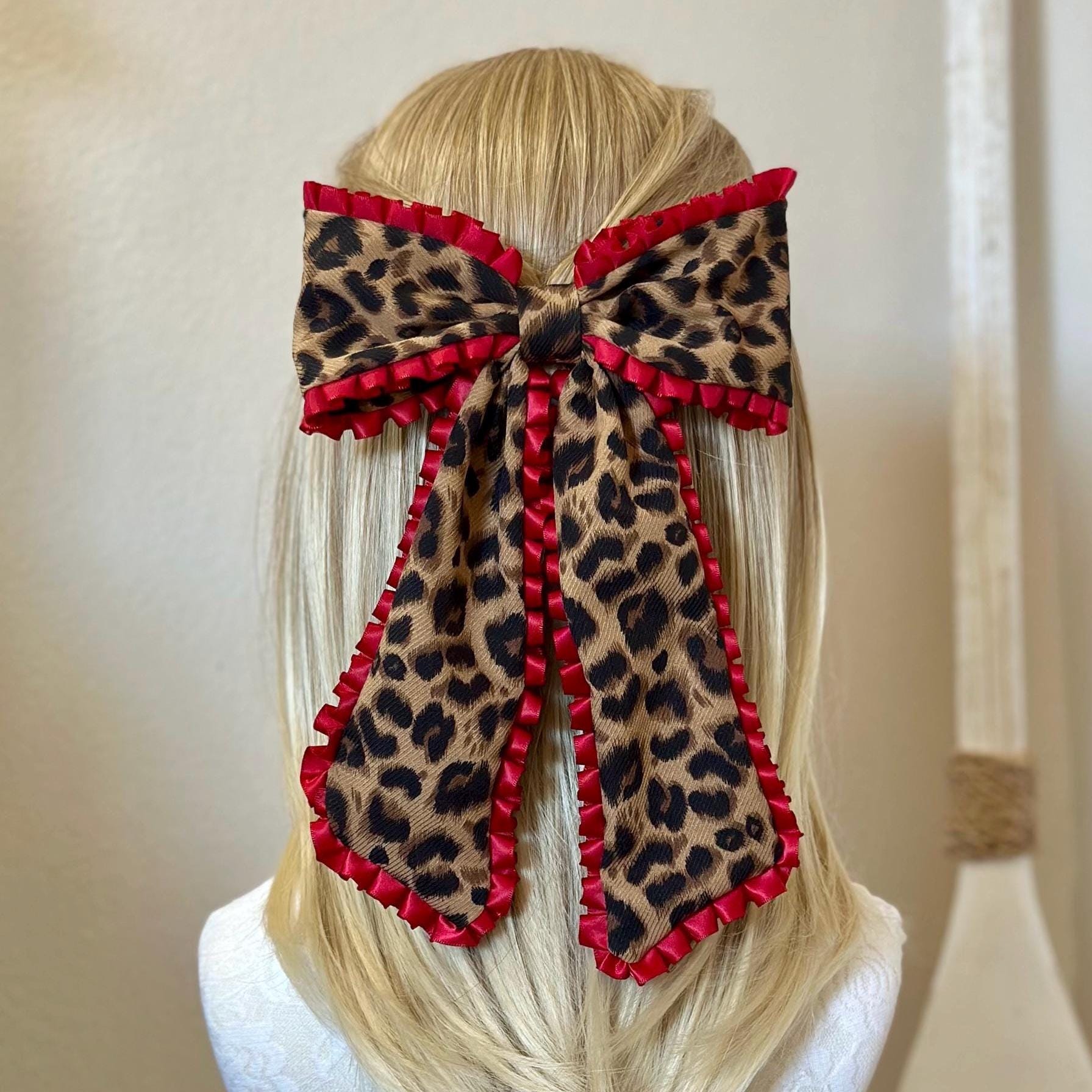 Red Leopard Barrette - Etsy display picture 2