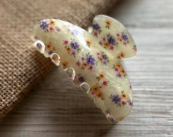 Jardin Ensoleillé | Floral Acetate Claw Clip | French Countryside Cottagecore Hair Accessory