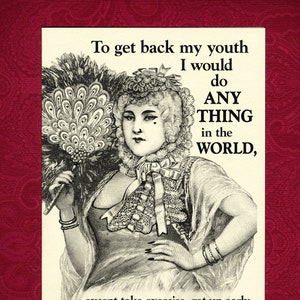 Jugend - Grußkarte - Viktorianische Illustration Dame Oscar Wilde Geschenk Geburtstag Liebe Jubiläum Steampunk