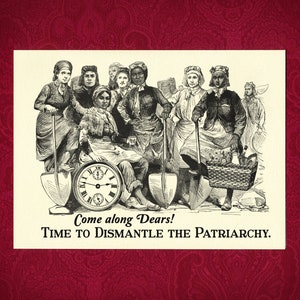 Grußkarte - Dismantle the Patriarchy - Frauenrechte, Befreiung, Macht, starke Stimme, Stolz