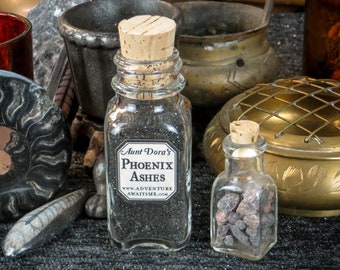 Phoenix Ashes - Aunt Dora's Magic & Mythic Ingredients, magical object story myth legend spells potion pagan curio bird animal spirit guide