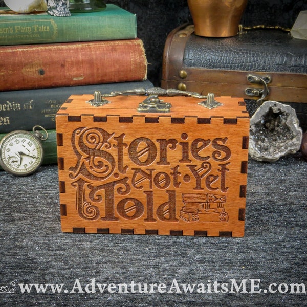 Stories Not Yet Told, large laser cut wood box - miniatures fairy house fairytale vintage steampunk dungeons dragons imagination storyteller