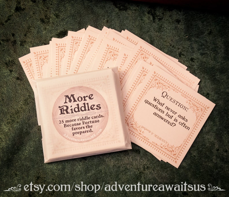 More Riddles fits in Riddle Box laser engraved wood box Etsy