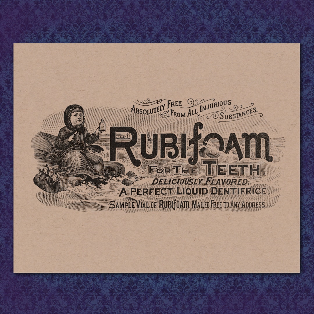 Rubifoam Dentifrice Victorian Advertisement 1800's Print 8x10 New
