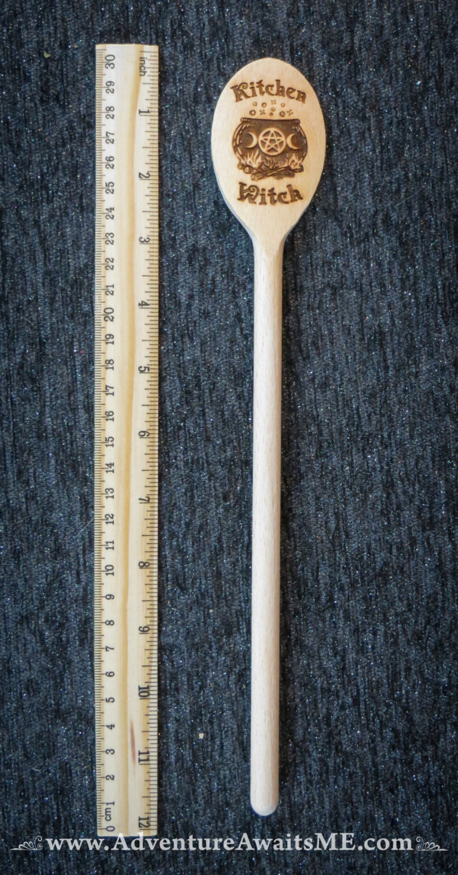 Kitchen Witch Wooden Spoon Laser Cut Engraved Wood Pagan - Etsy