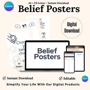 Inspirational Quote Posters: Positive Affirmations (Digital Download)