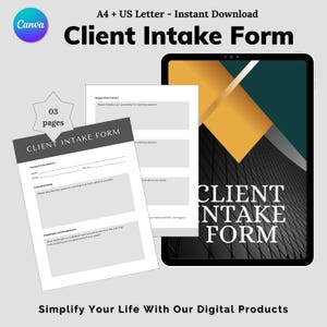 Client Intake Form, Coaching Client Welcome Packet Template, New Client Welcome Guide, Printable Onboarding Tools