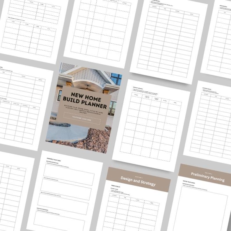 New Home Build Planner: Home Building Guide (instant Download) - Etsy
