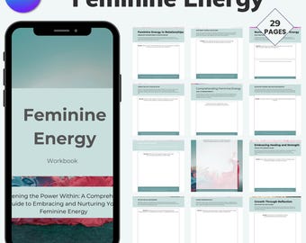 Feminine Energy Healing Workbook | Divine Feminine, Shadow Work and Spiritual Growth Journal