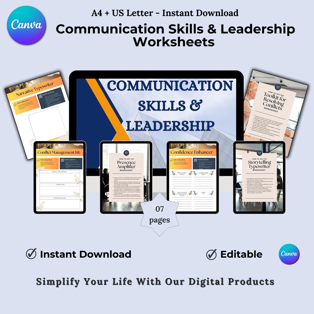 Communication Skills Worksheet, Leadership Social Skills, Leadership ...