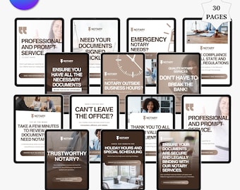 Notary Social Media Templates: Marketing Kit for Notary Public (Digital Download)