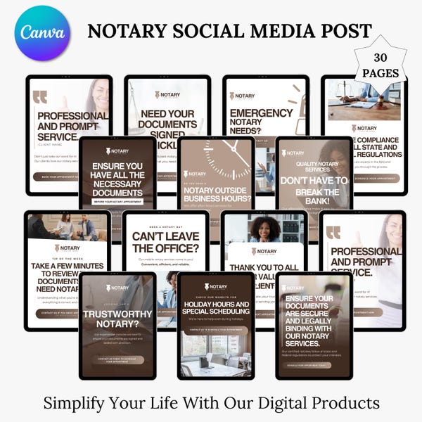 Modèles de médias sociaux pour notaire : kit marketing pour notaire (téléchargement numérique)