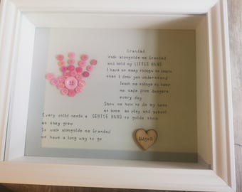 Personalized Grandad Frame: Walk Alongside Me, Sentimental Gift