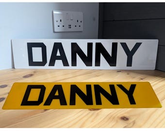 Personalised Number Plates, Custom name Signs, Car Show Plates, wedding signs, door signs, door plaques