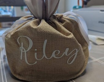 Personalized Easter Bunny Treat Bag: Reusable Gift Bag