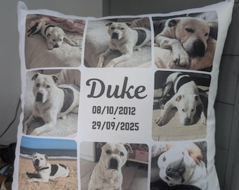 Personalised Photo Cushion Cover: 9-Image Collage, Insert Included