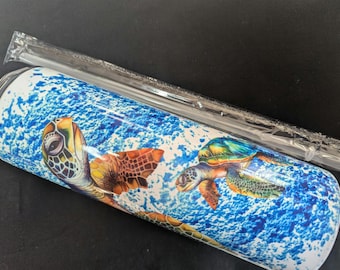 Turtle Travel Mug: Sea Themed Stainless Steel Tumbler