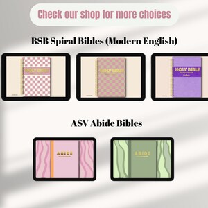 Digital Journaling Bible in Pink Green/ Spiral Digital Bible /Devotional/SOAP/ Old Testament/ New Testament/ Scripture / BSB