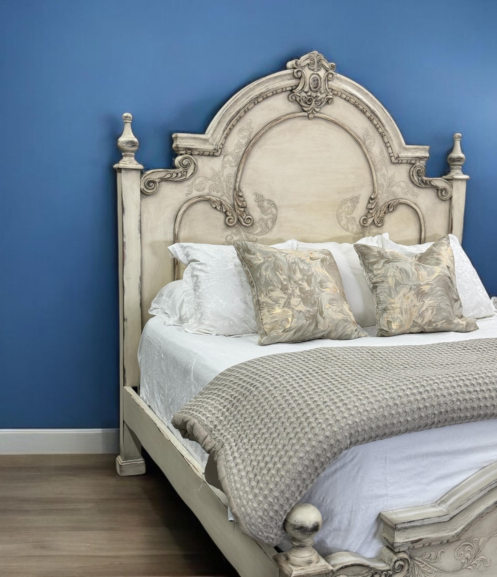Handmade French Country King Bed ,solid Wood King Headboard, Master ...