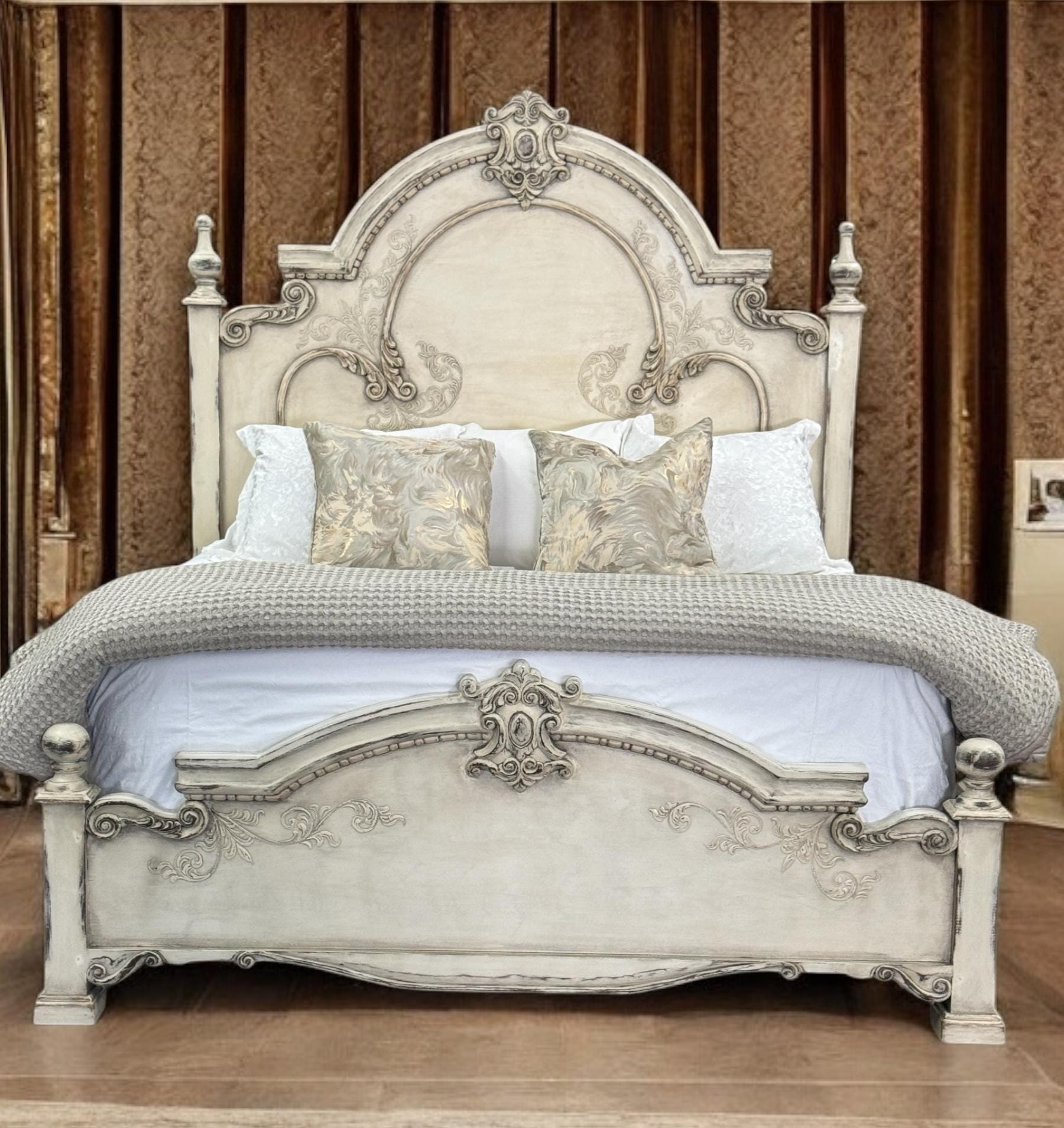 Handmade French Country King Bed ,solid Wood King Headboard, Master ...