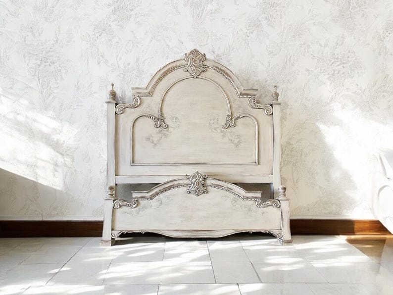 Handmade French Country King Bed ,solid Wood King Headboard, Master ...