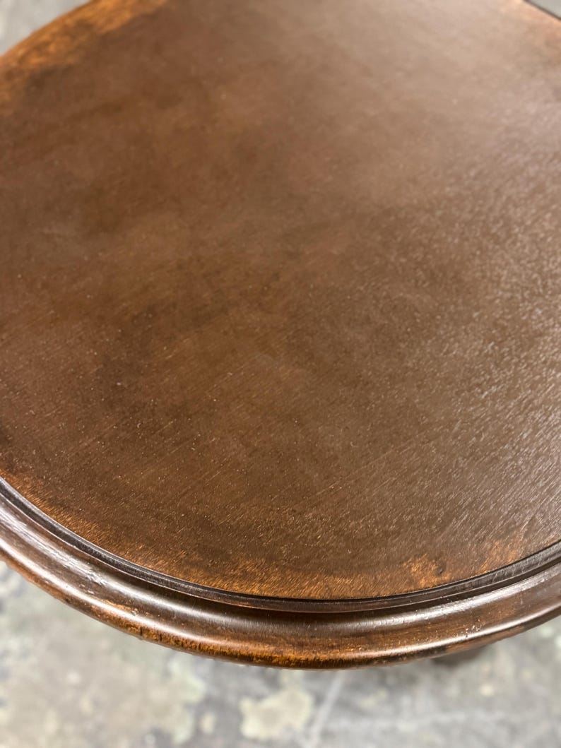 Round Wood Accent Table 26” | Solid Wood Side Table | Rustic End Table ...
