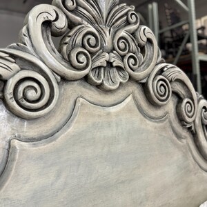 California King Bed Frame, Hand Carved Solid Wood Bed, Rustic French Country Bed Frame, Farmhouse Bedroom Furniture, Custom King Bed image 7