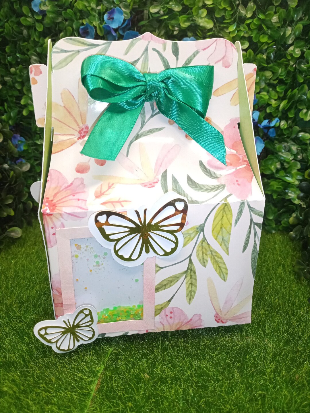 Flower and Butterfly Theme Box, Clear Shaker, Box Template, Svg or ...