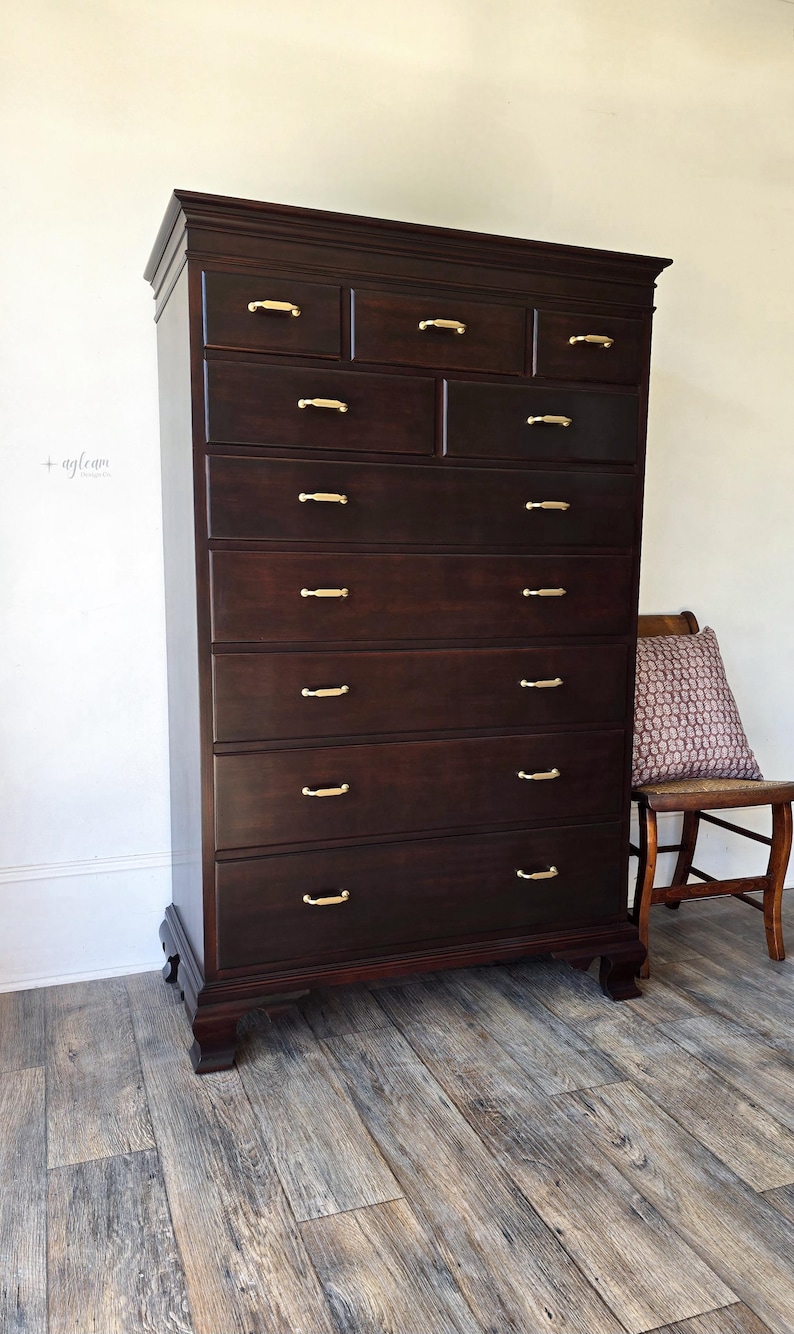 Vintage Henredon Dresser & Tallboy Set | Solid Wood | Refinished in ...