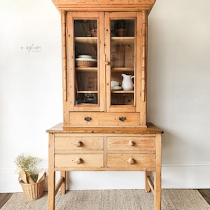 SOLD***Antique English Pine Cupboard