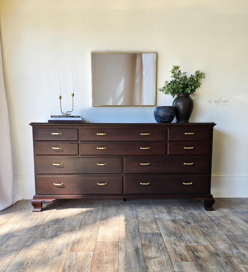 Vintage Henredon Dresser & Tallboy Set | Solid Wood | Refinished in ...
