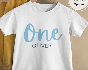 Personalized First Birthday Shirt: Custom Name & Age, Cotton Tee
