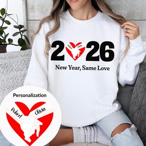 2026 New Year Same Love, Personalized Couple Tee, New Year Matching Couple Shirts, New Year 2026, Happy New Year Shirt, New Year Gift
